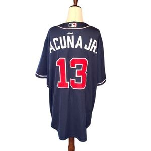 MLB Nike Acuña Jr. Braves Navy Blue Jersey